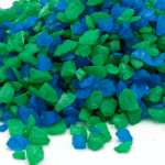 Glasgranulaat 1.2-3.0 - Blue & green